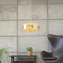 Vintage pendant lamp glass metal gold 1980s 1