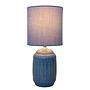 Erida Table Lamp Mixed Fabric Ceramic Blue Single-flame 2