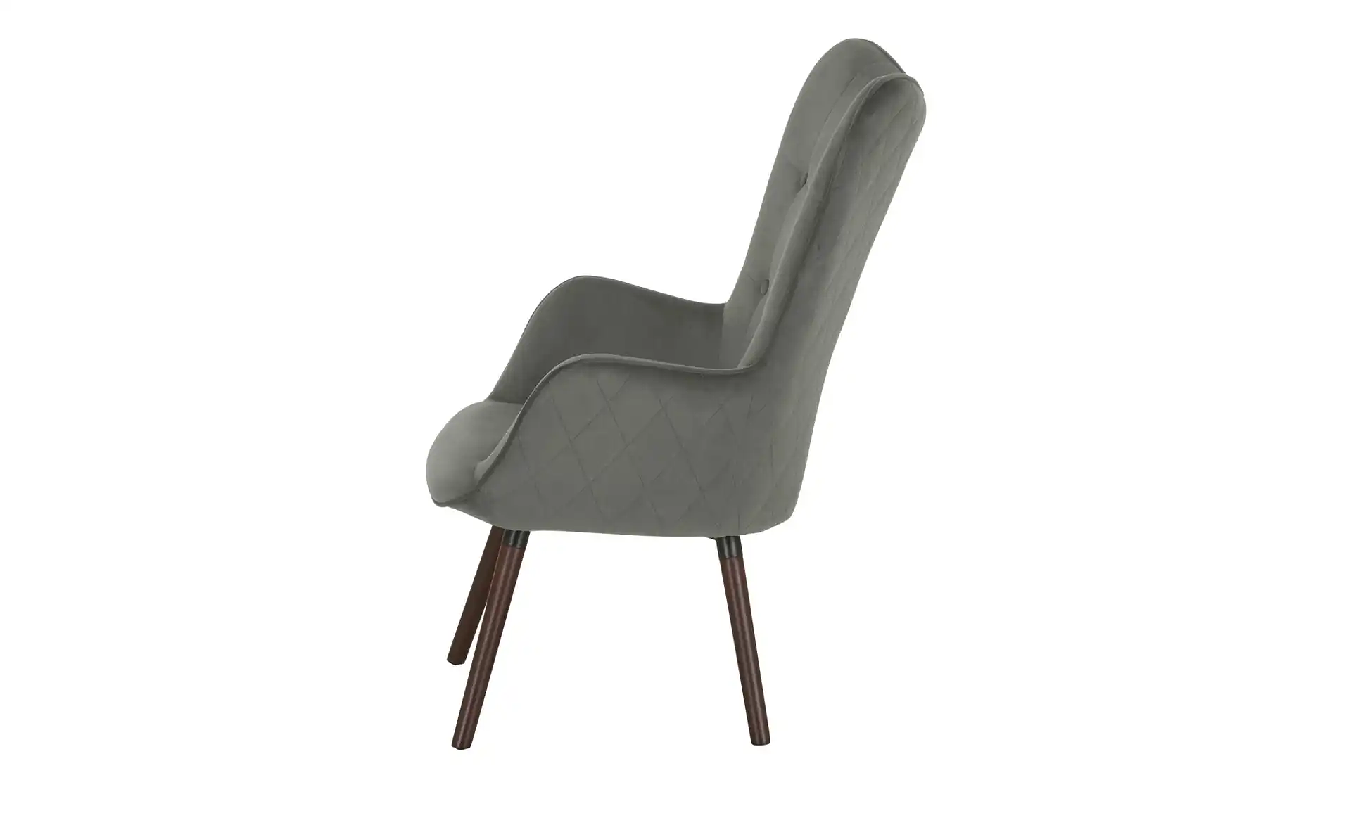 Bridget Sessel Samt Massivholz Violett 2