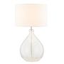 Table lamp Loster Blended fabric Safety glass White 1
