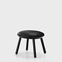 Naive stool ash wood leather black 0