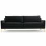 Astha Sofa 3-Sitzer Velour Matt Dark Grey 0