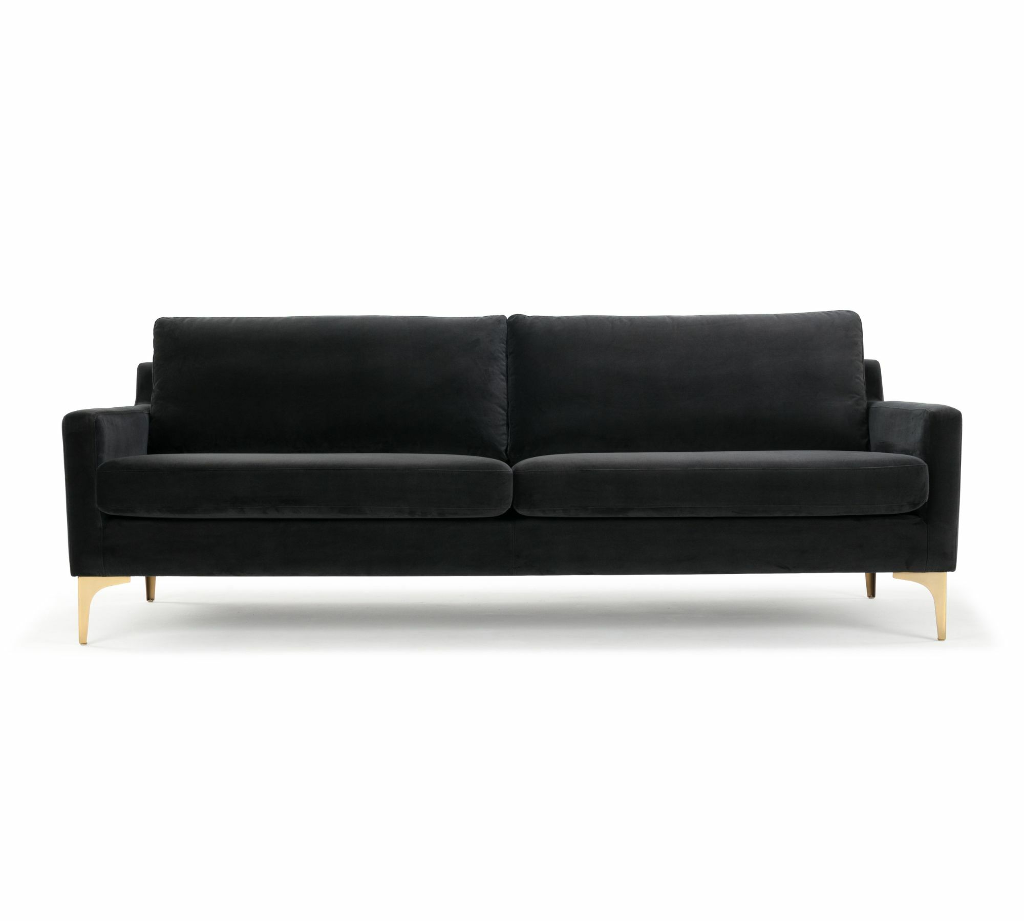 Astha Sofa 3-Sitzer Velour Matt Dark Grey 0