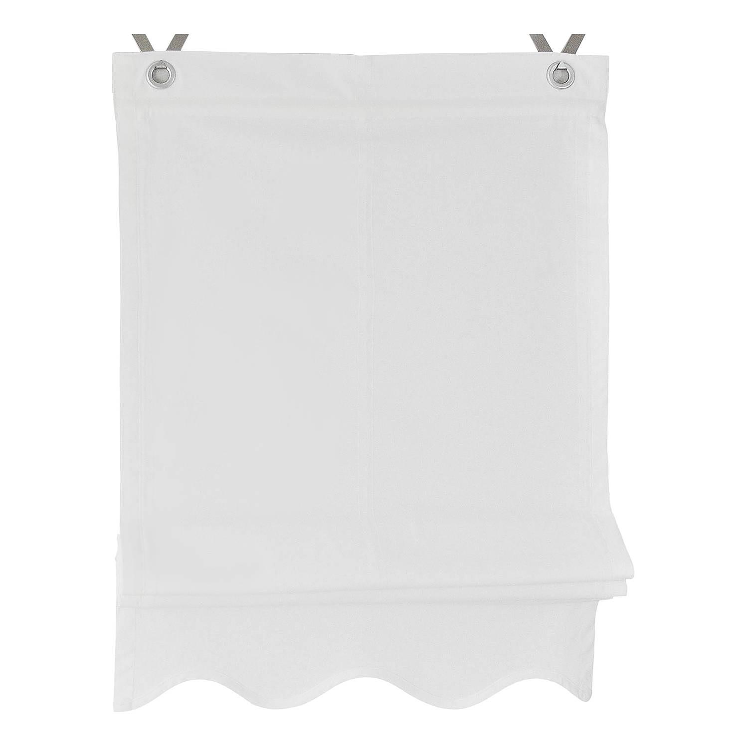 Raffrollo Olivia Webstoff Weiß 80 x 140 cm 1