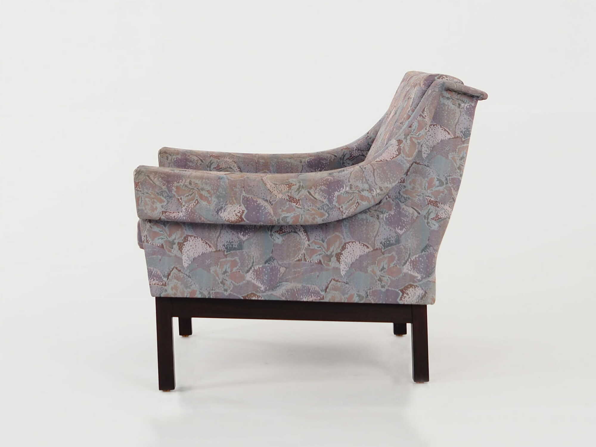 Vintage armchair beech wood textile violet 1960s 6