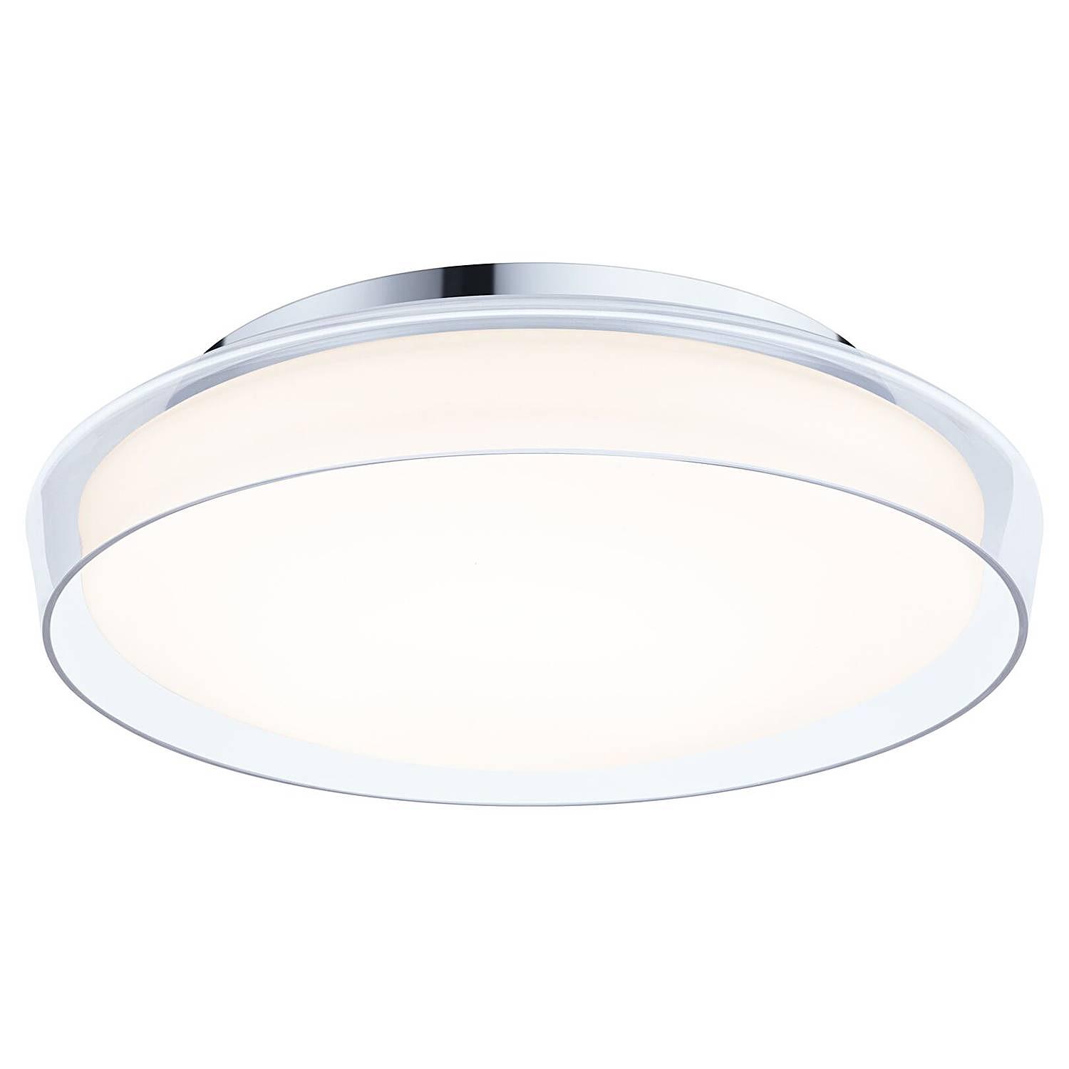 Deckenleuchte Luena Chrom Klarglas Silber Weiß 1