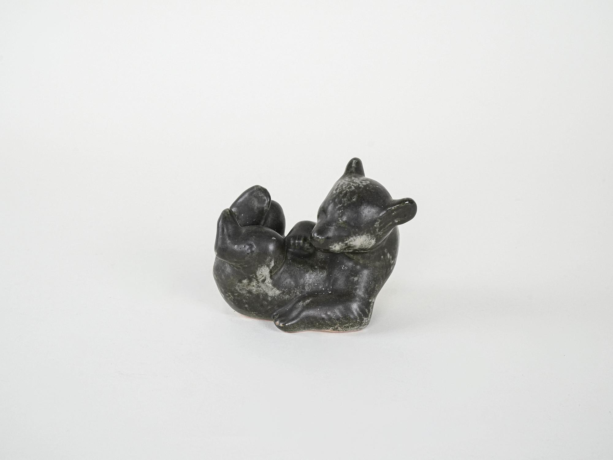 Teddy bear figure 1960s ceramics 1