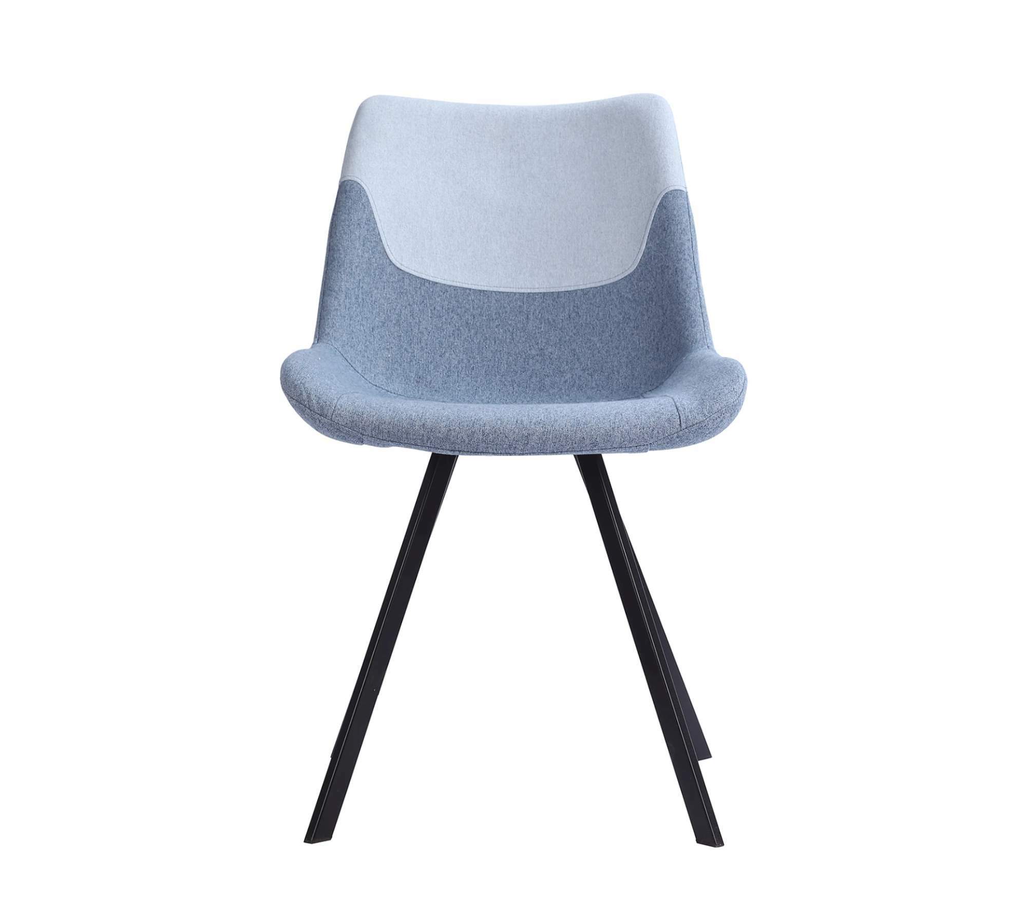 2x Esszimmerstuhl Webstoff Pastellblau 1