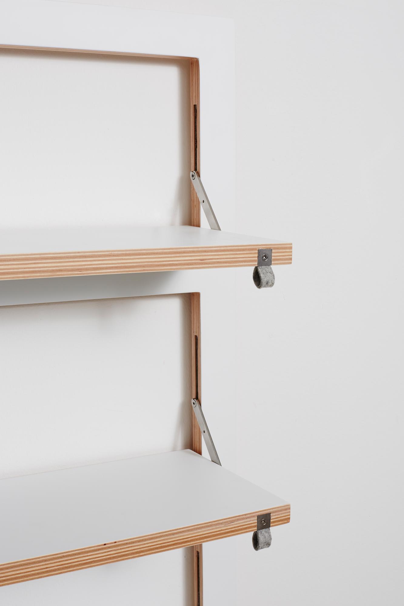 Fläpps Wall Shelf Wood Black 80 x 80cm 3