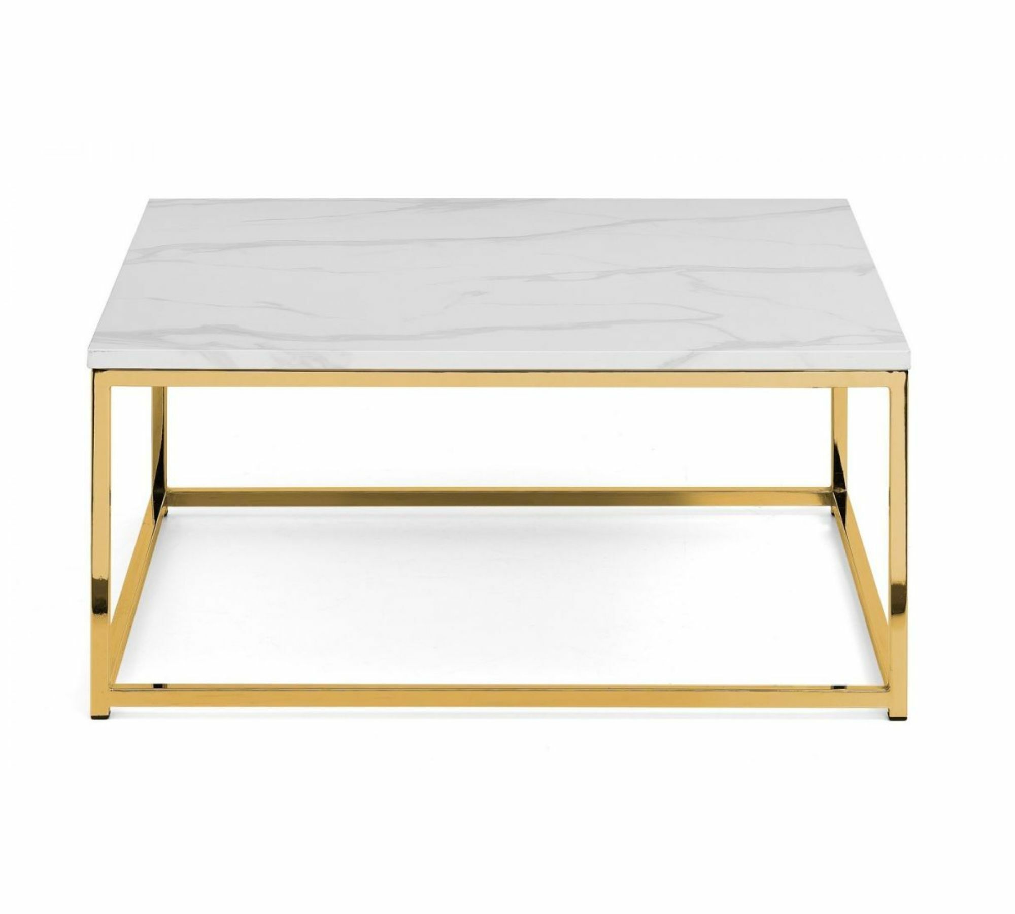 Beistelltisch Marmor Dekor Metallbeine 2