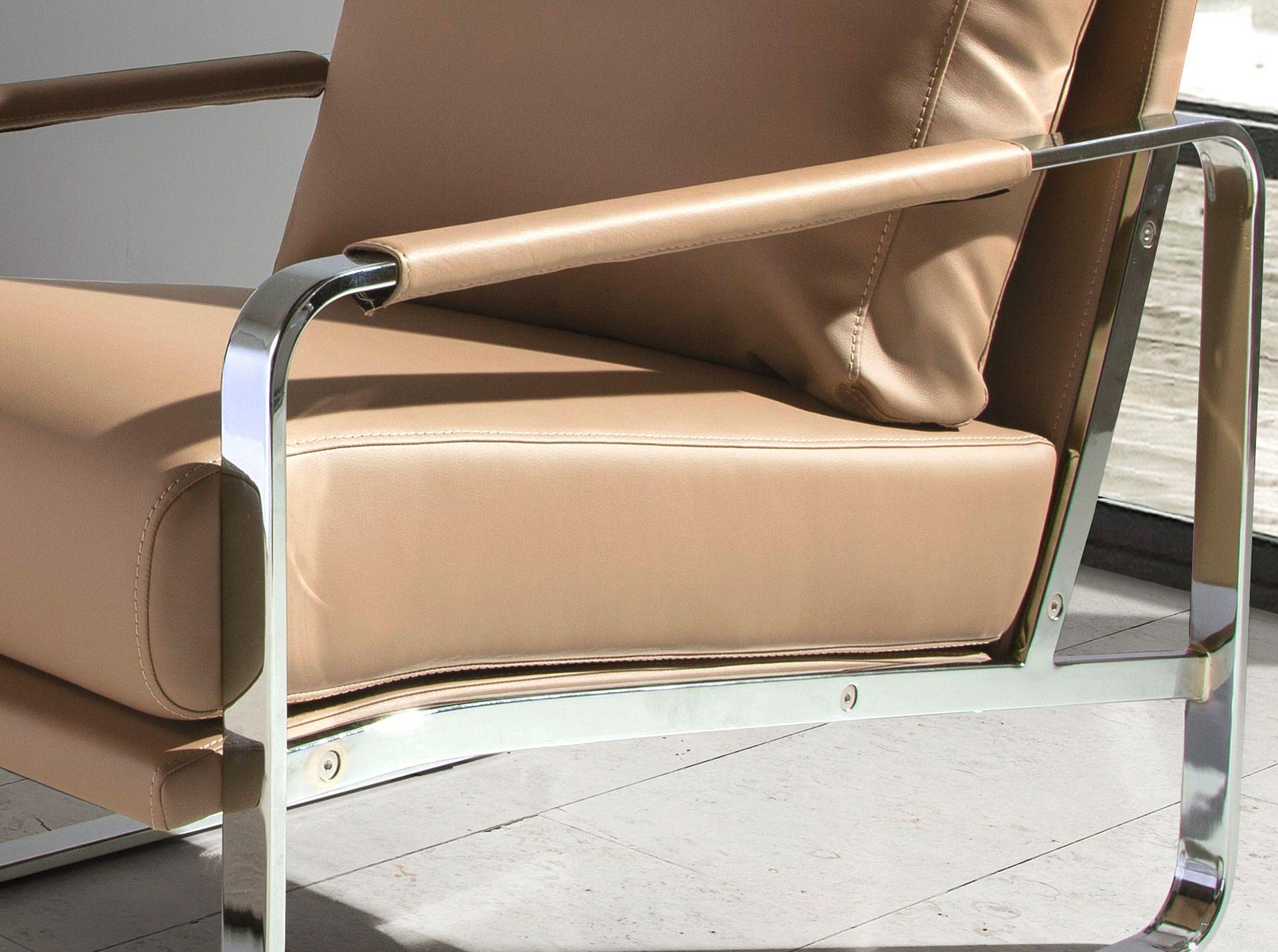 Armchair Faux Leather Grey 7