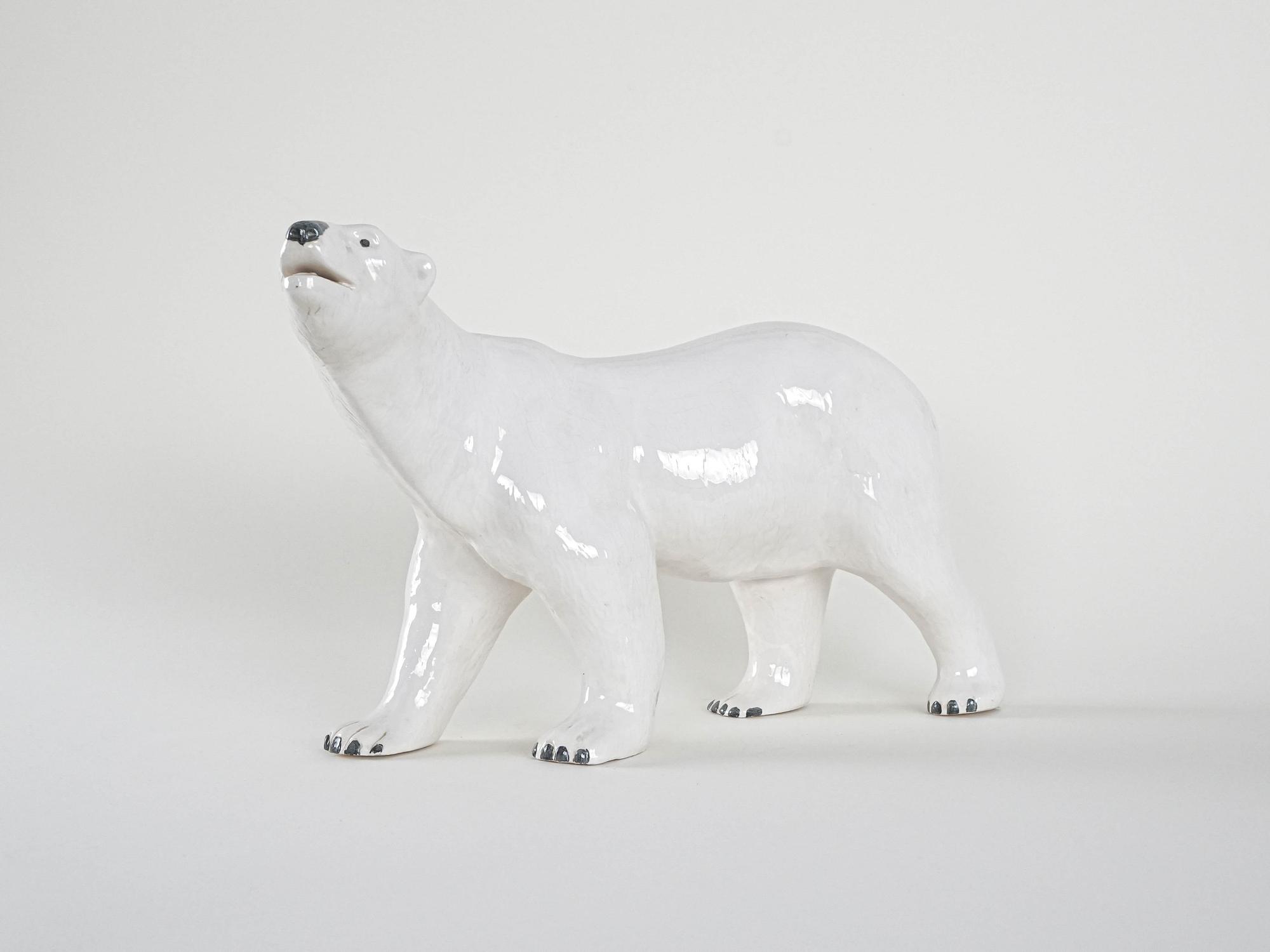Eisbär Skulptur Keramik 3