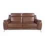 Sofa 2-Sitzer Leder Braun 3