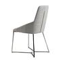 Dining chair stainless steel gray 3