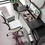 4142 Swivel Office Chair Light Grey White Glossy 7