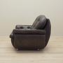 Armchair with casters, leather, brown, 1970s 3