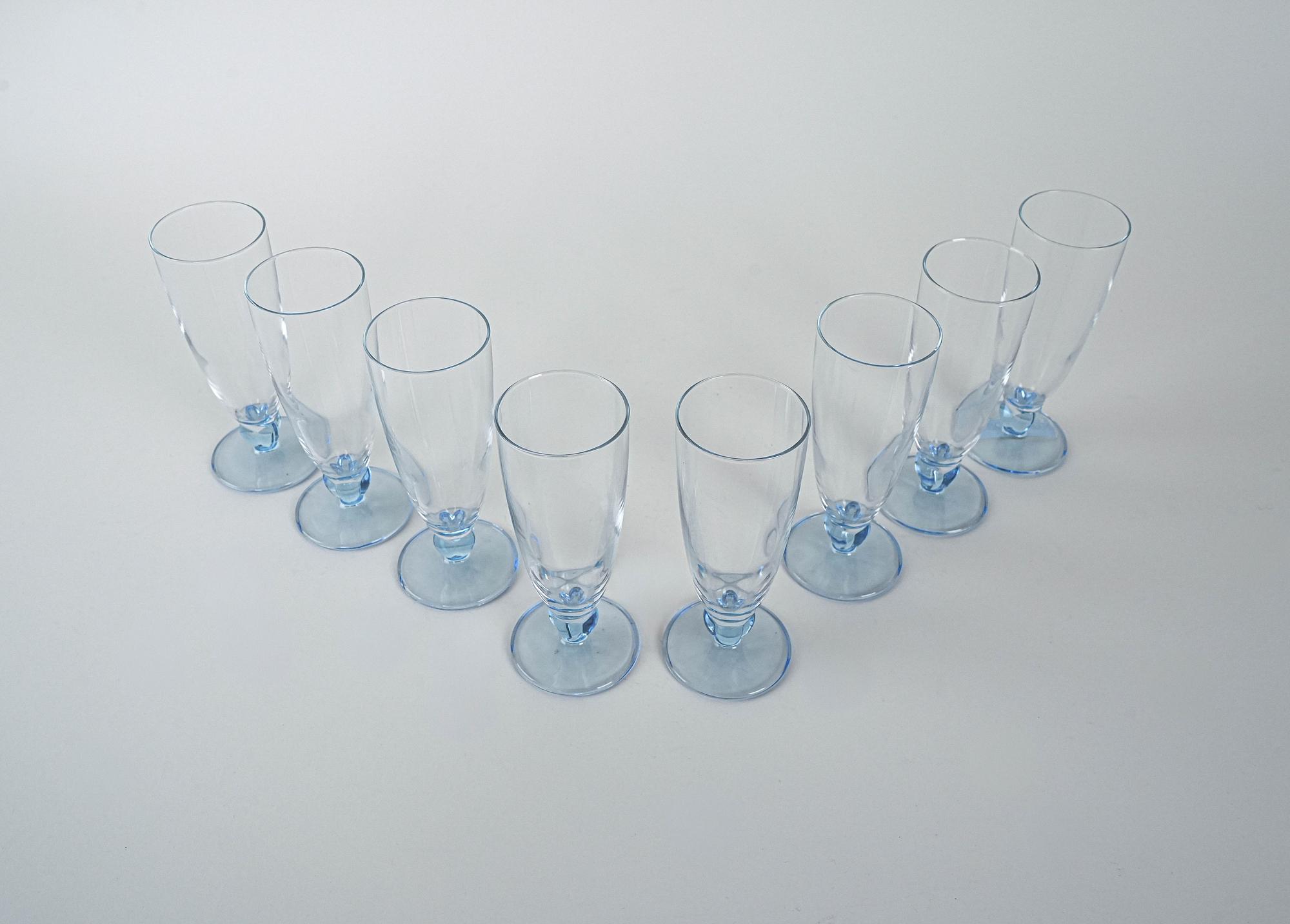 Sekttulpen-Set Transparent 1980er Jahre 4