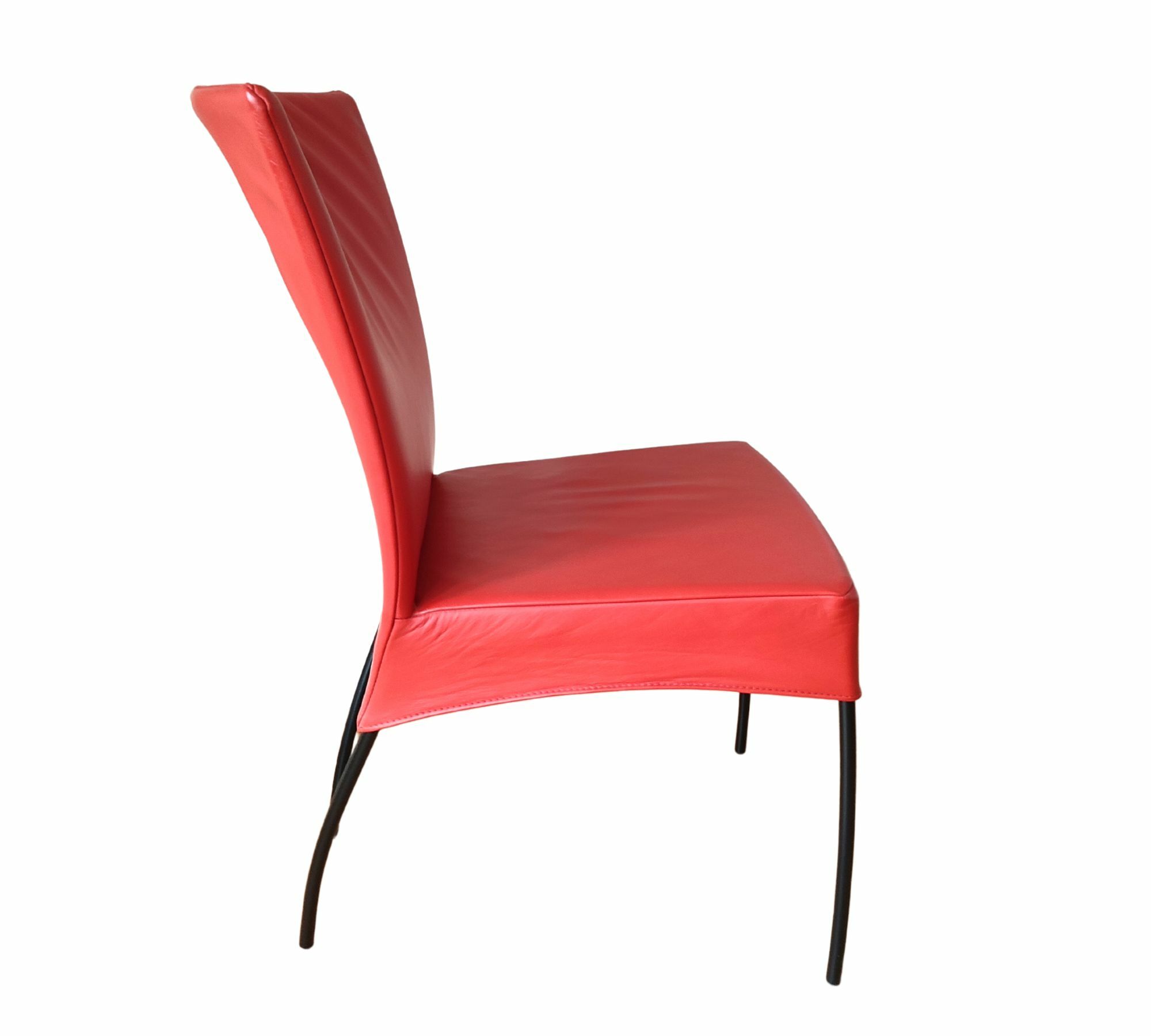 Montis Stuhl Spica Leder Stahl Rot 2