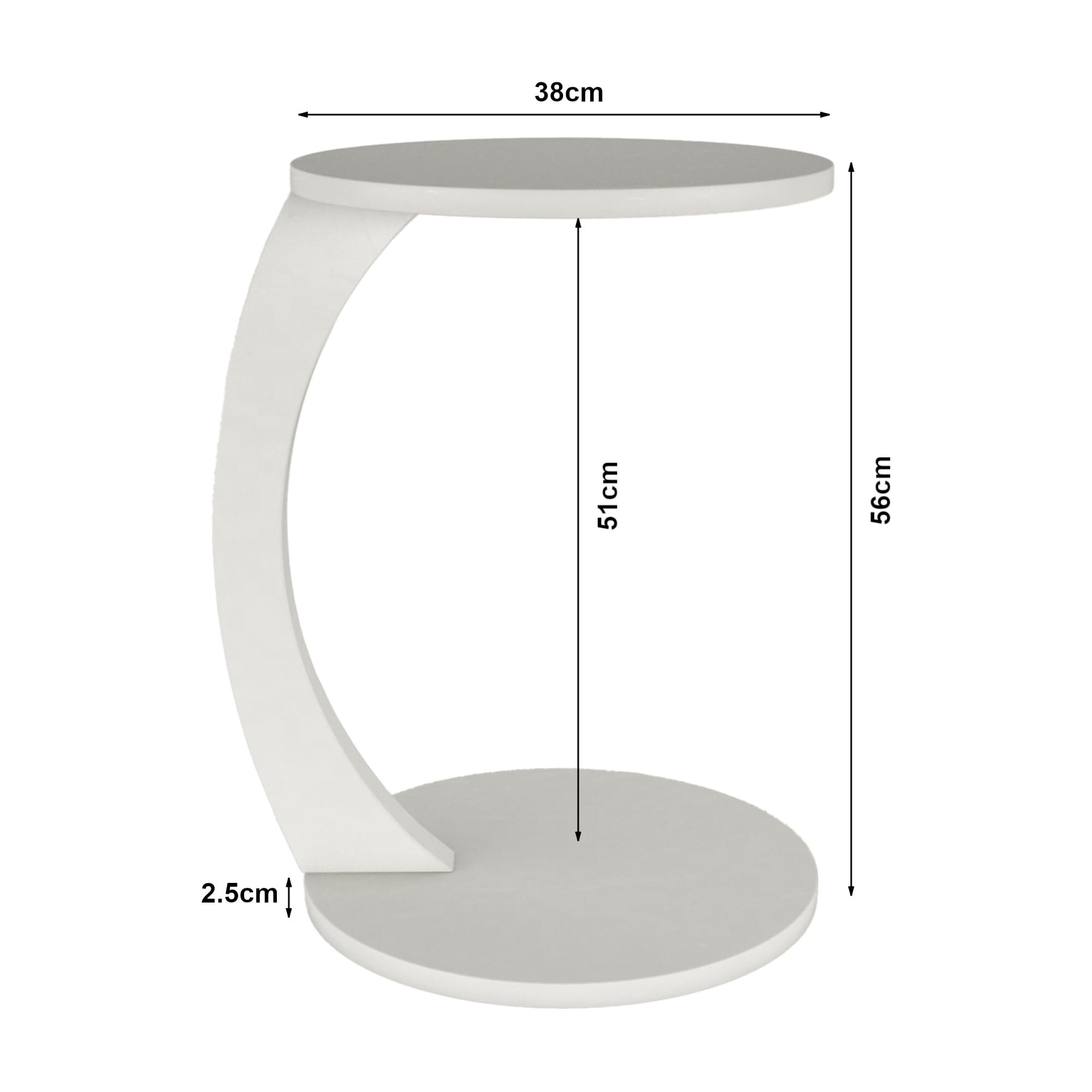 Holeby Beistelltisch Holz Weiß  4