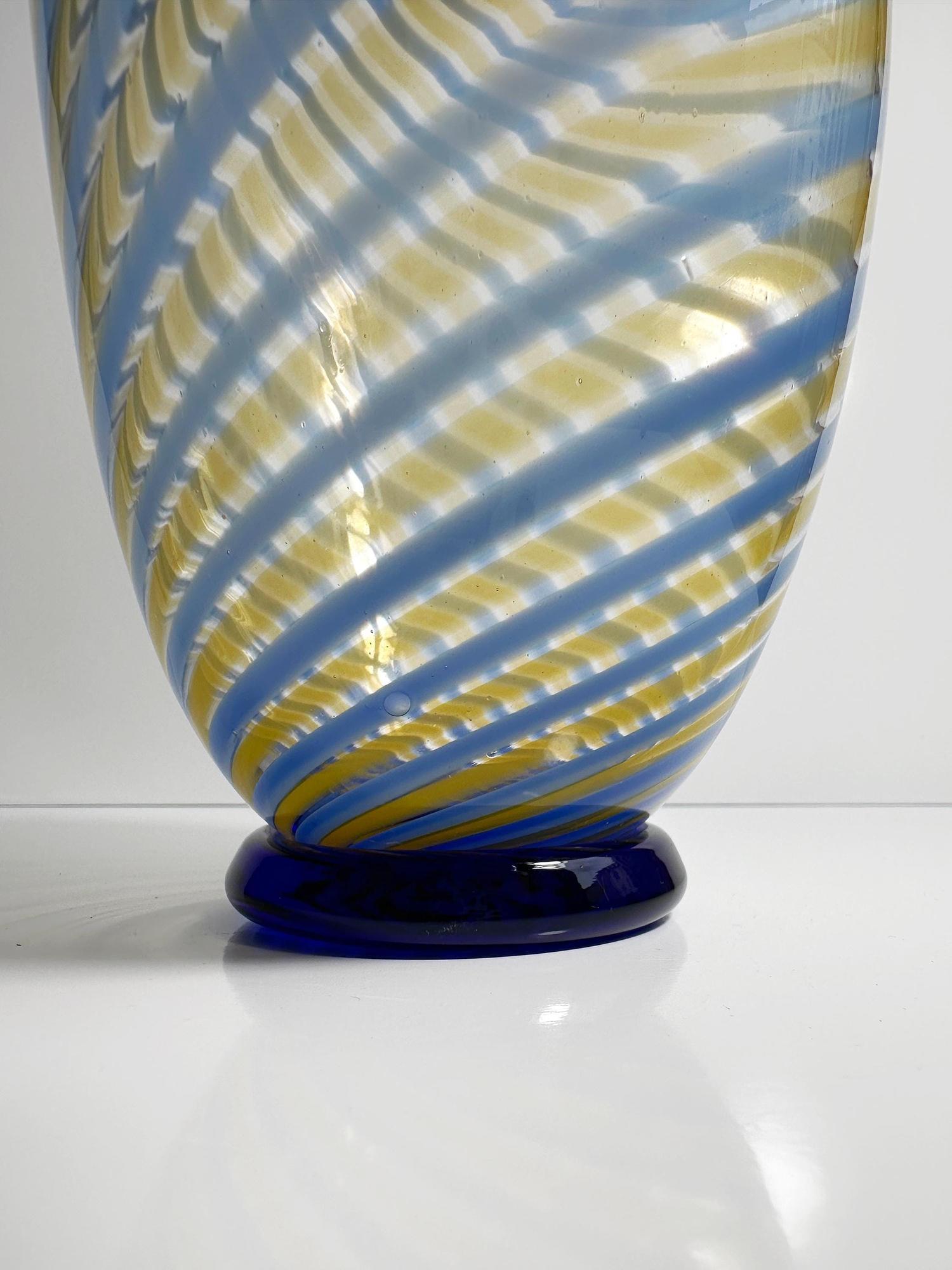Vintage Vase Muranoglas Mehrfarbig 1950er Jahre 3