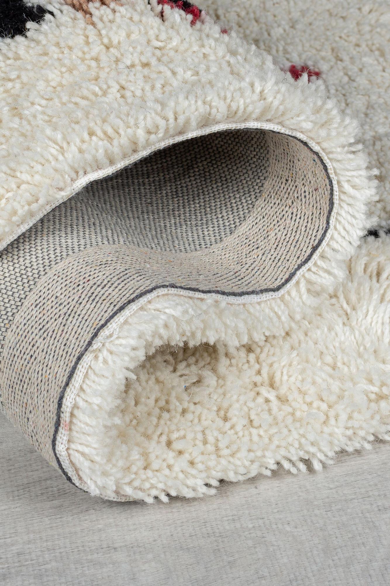 Fes Shaggy Teppich Wolle 120x170cm 3