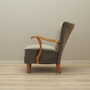 Vintage armchair beech wood velvet grey 1960s 4