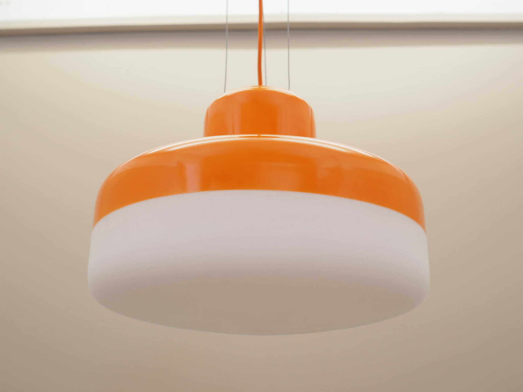 Pendant lamp glass orange 2000s 6