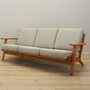 Vintage Sofa Oak Wood Textile Grey 1960s 3
