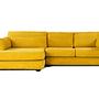 River Ecksofa Links Gelb 0