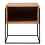 Nachttisch Cubus Echtholzfurnier Eiche / Schwarz 1