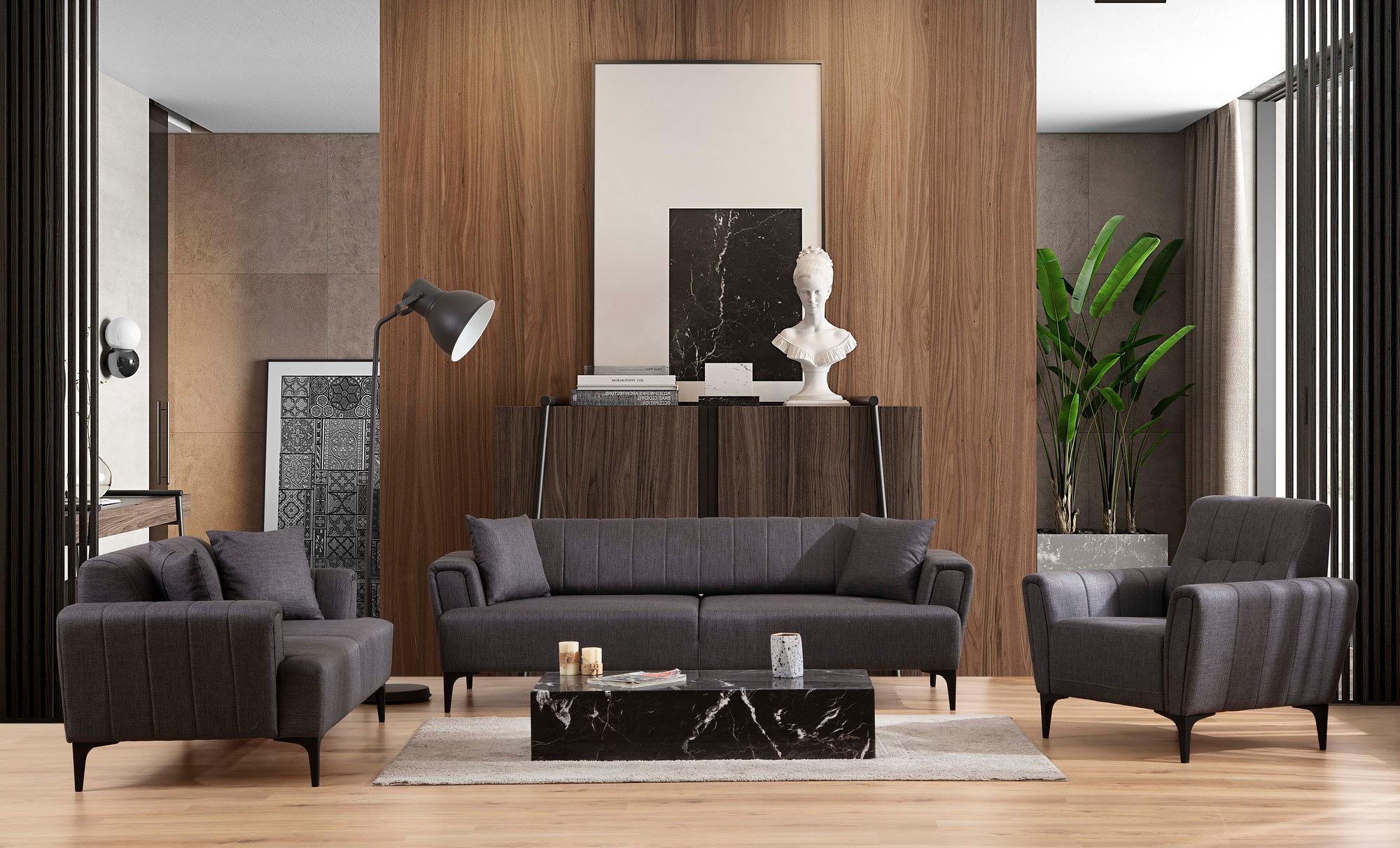 Hamlet 3-seater sofa bed Dark Grey 2