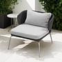 Desha Garten-Loungesessel Polyester Edelstahl Schwarzgrau 1