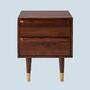 Nachtkommode Massivholz Akazienbraun 1