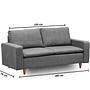 Lungo Sofa 2-Sitzer Dunkelgrau 3