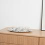 Metal tray Oval Silver 1980s 1