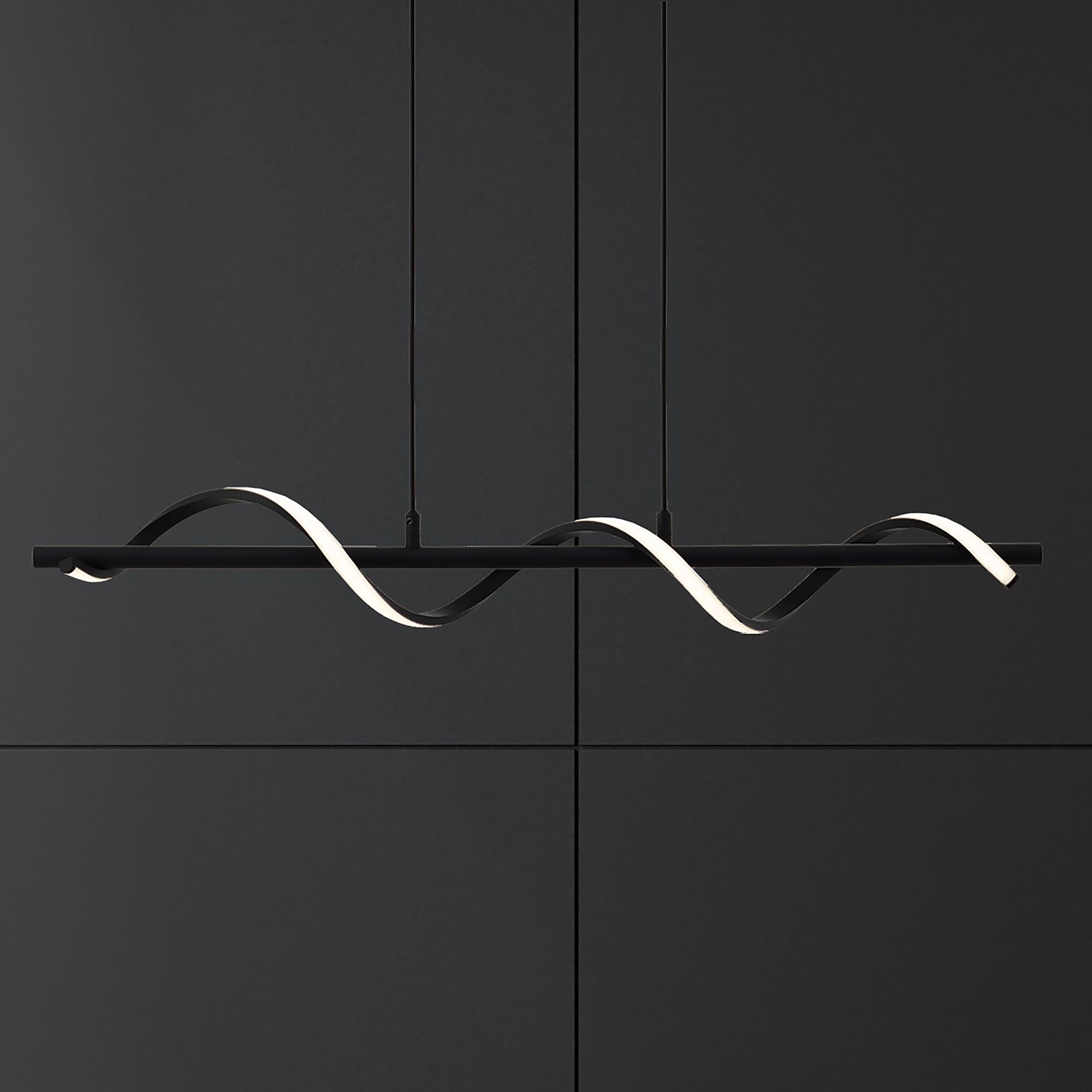 1-Flammig Eunice LED-Pendelleuchte Silikon Stahl 0