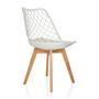 Visitor chair / Shell chair SCANDI HOL Plastic white hjh LIVING 7
