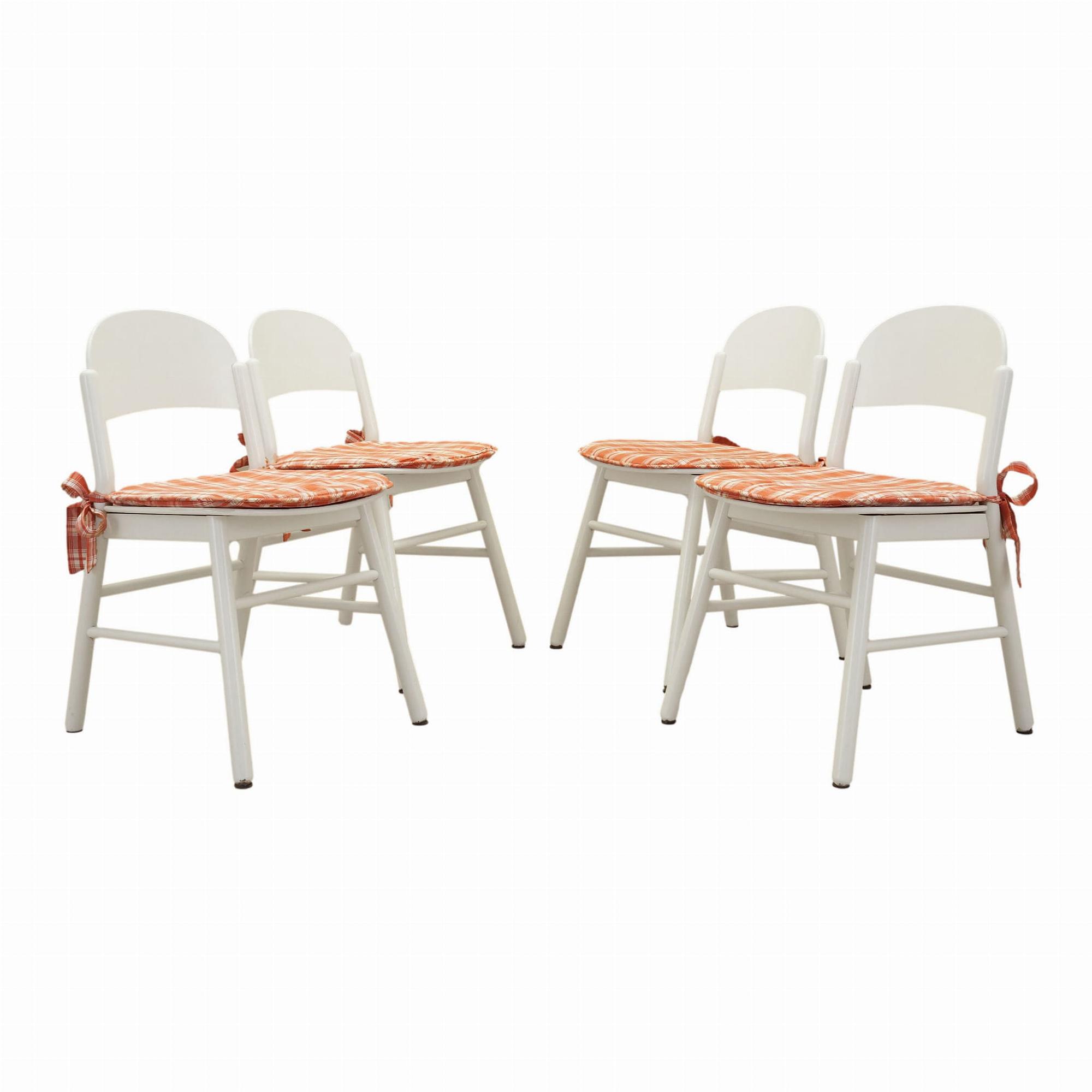 4x Dining chair Beech 1970s 0