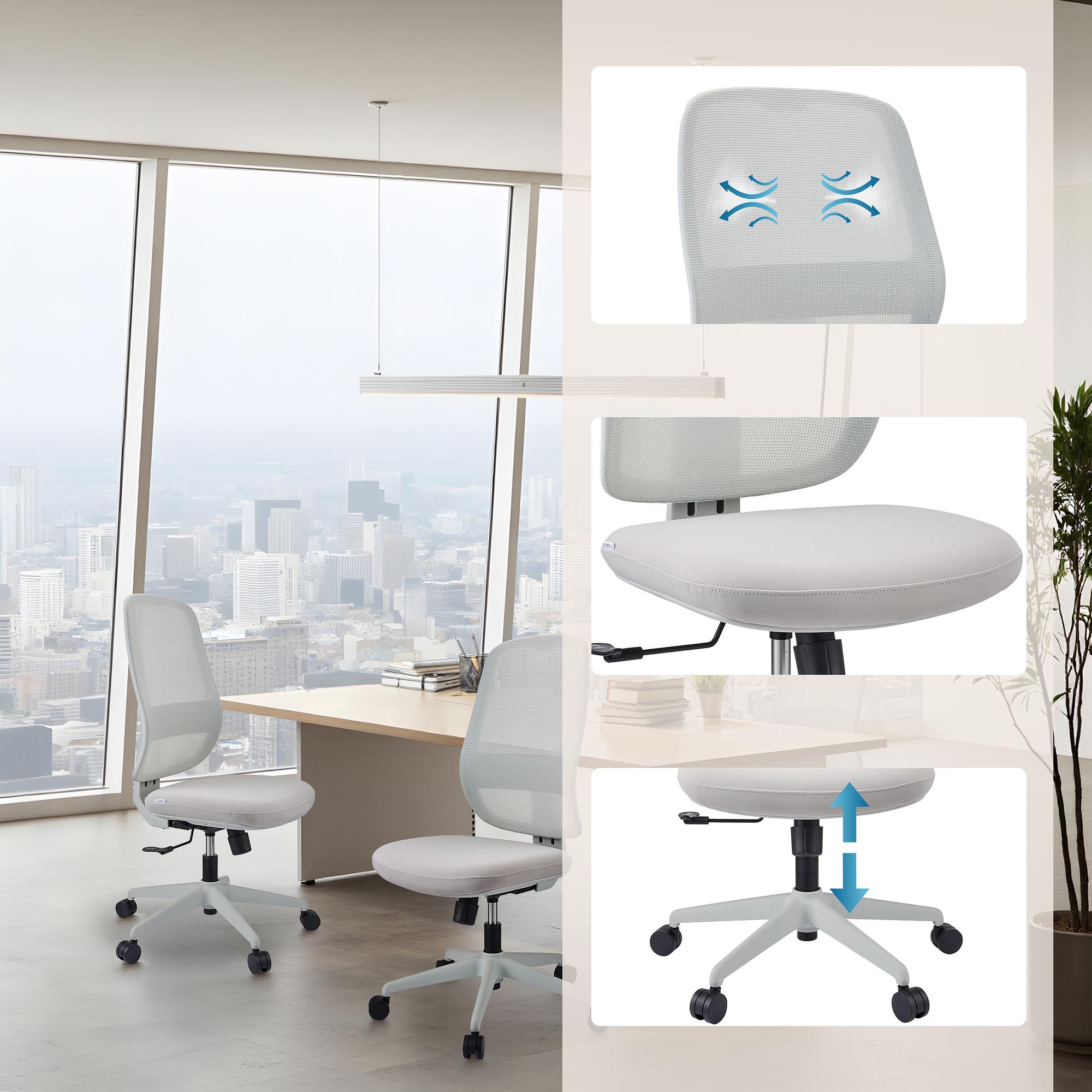 Minoro W Bürostuhl Netzstoff Weiß 2