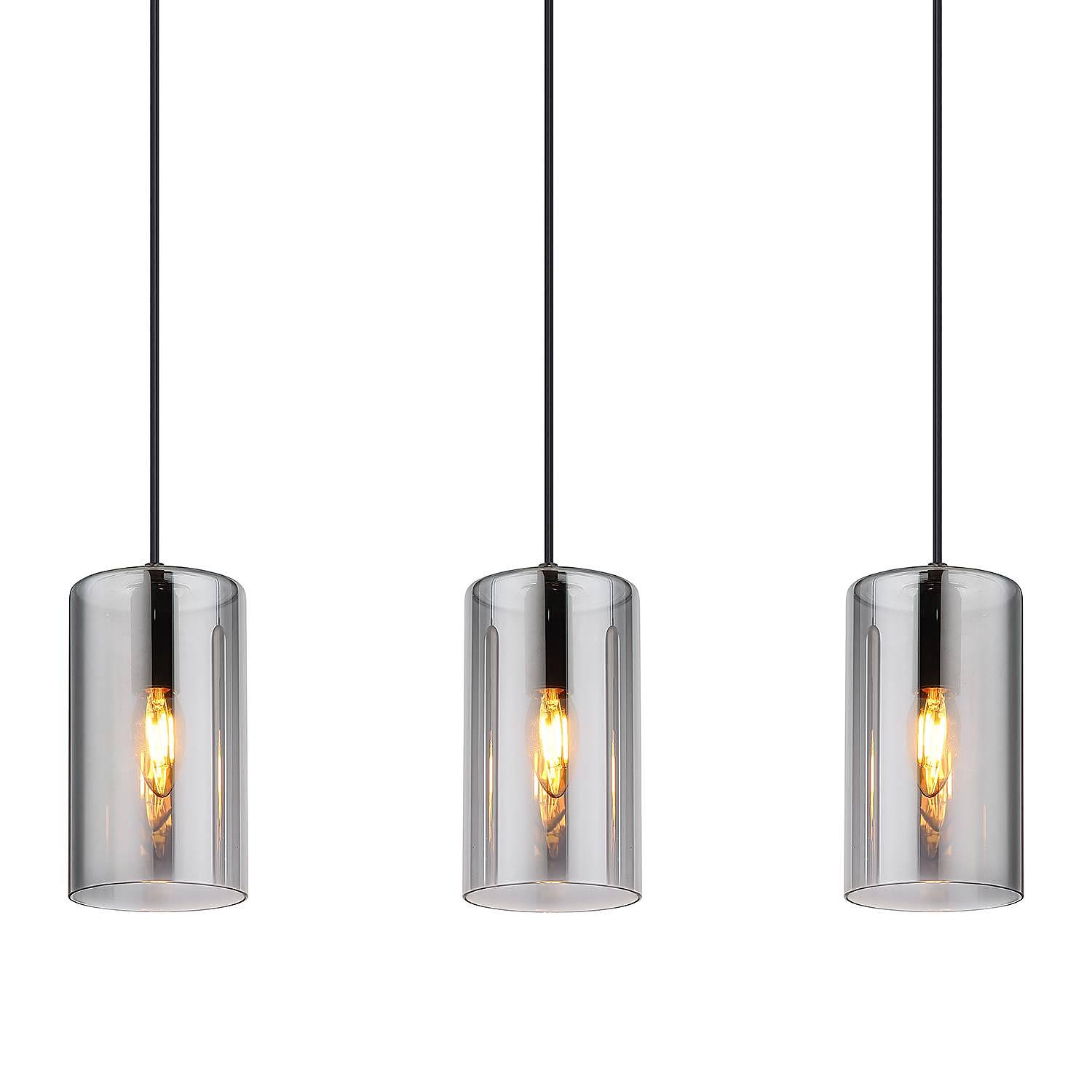 Olly Pendelleuchte Farbglas Eisen 3-flammig 0