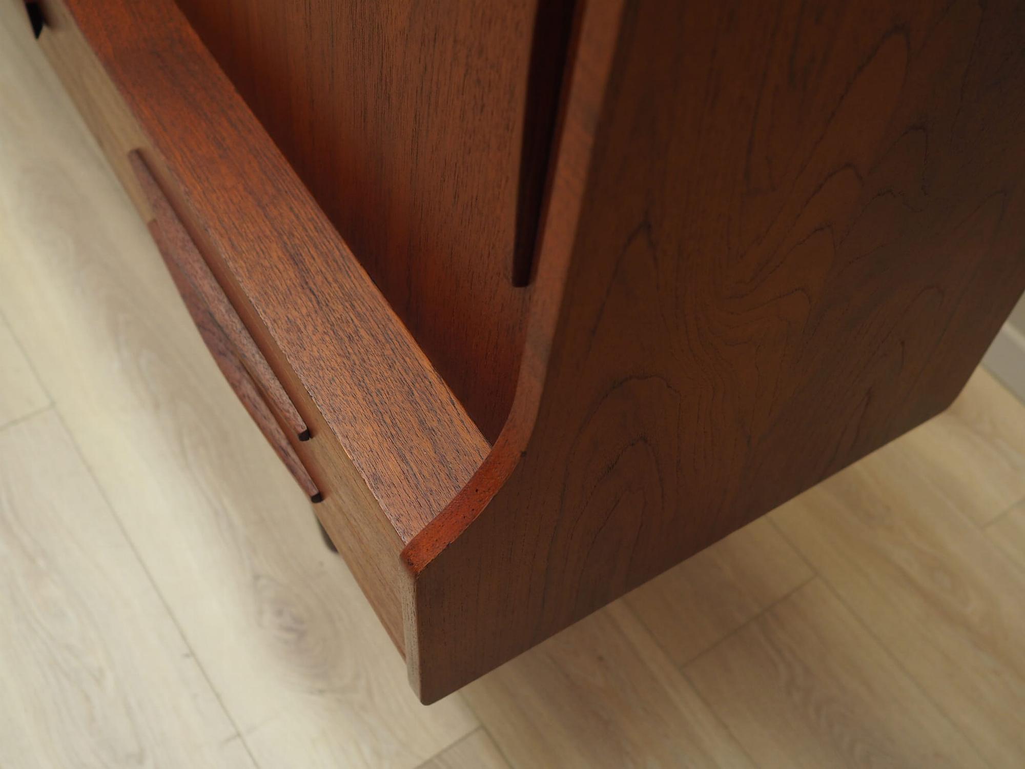 Vintage Highboard Teakholz Braun 1960er Jahre 14