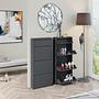 Shoe Cabinet Caruso Metal Black 115 cm 4