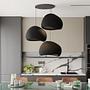 3-Flammig Wabi Sabi Claylights Pendelleuchte Schwarz 4