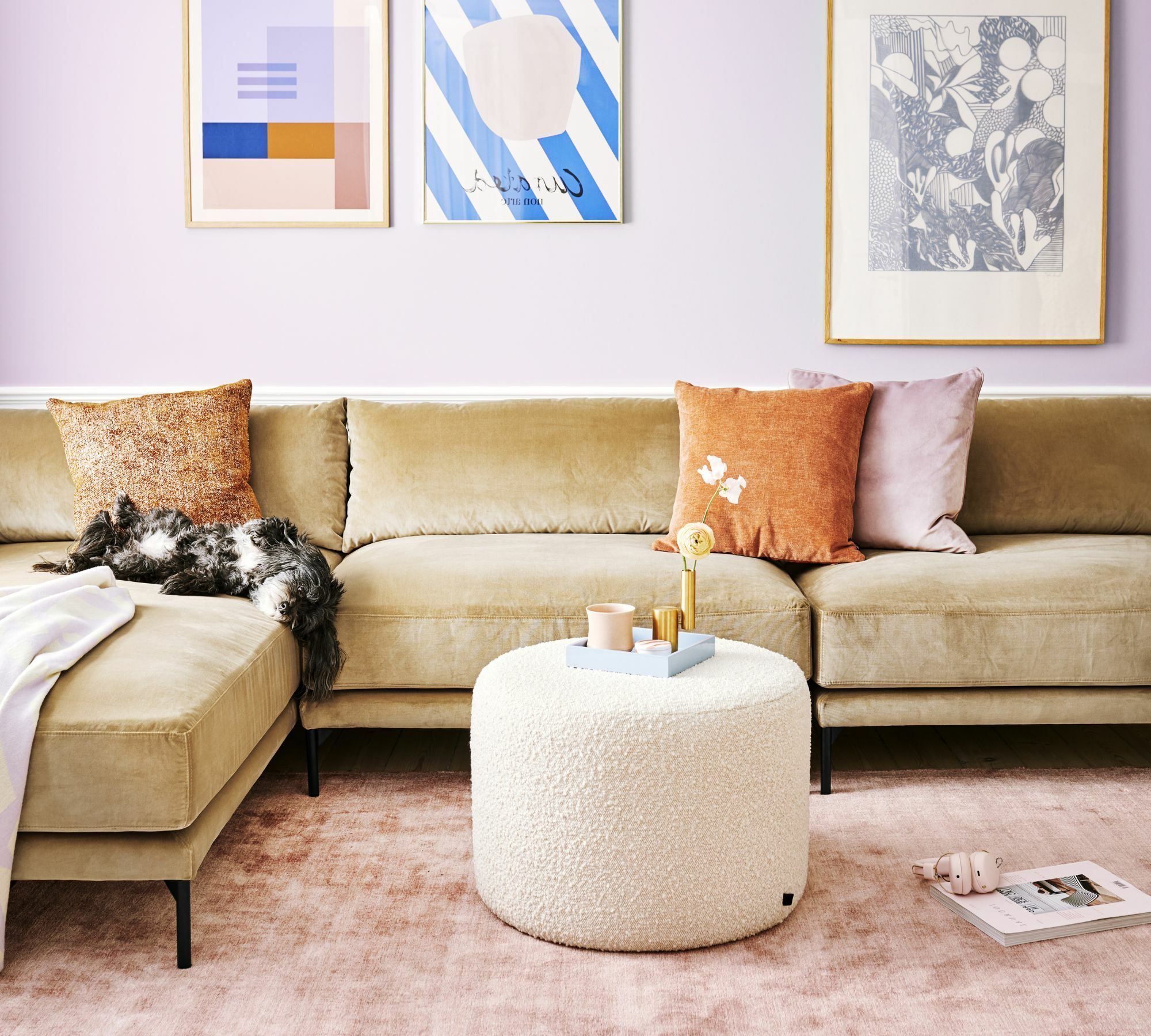 Vincent 1-Sitzer Modul Velour Matt Beige 8