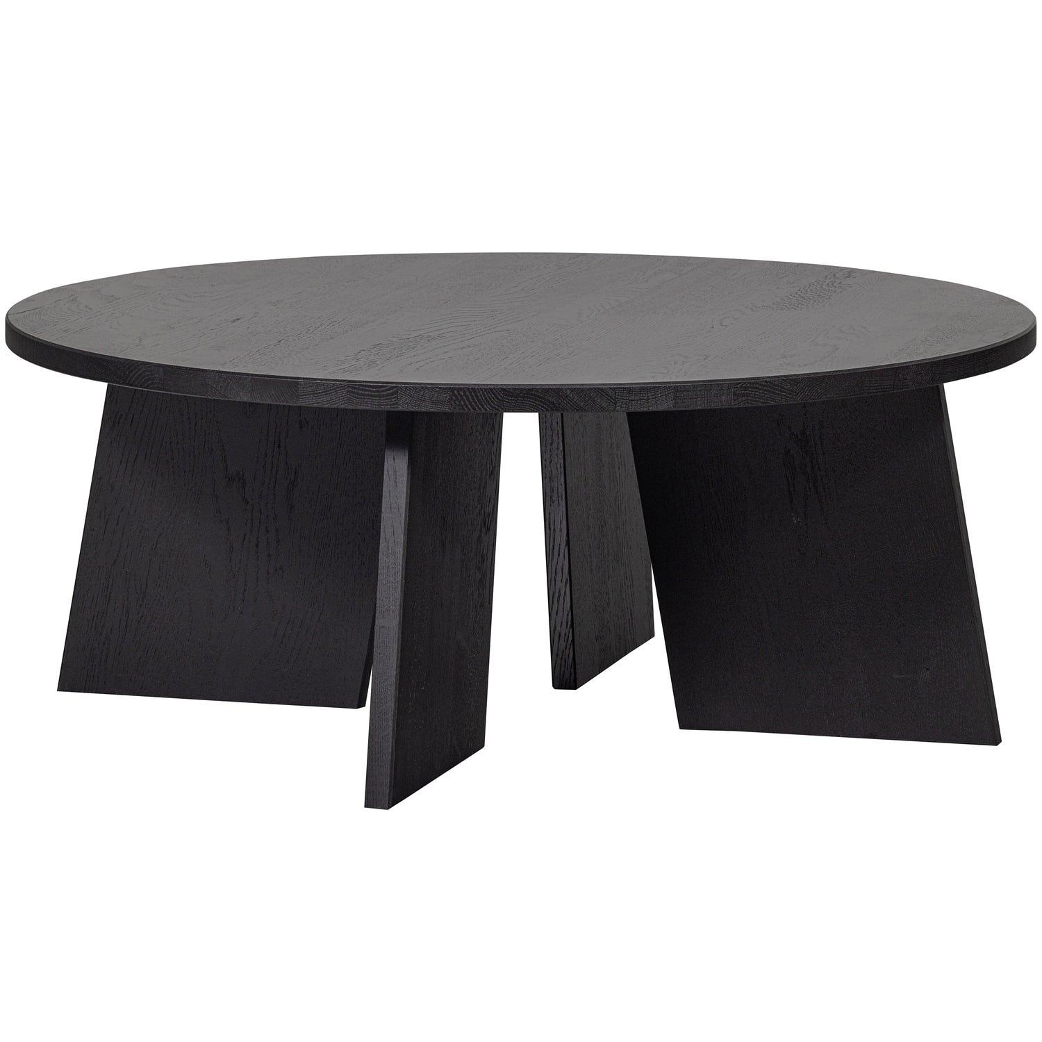 Fries Couchtisch Eichenholz Schwarz Ø 90cm 0