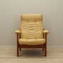 Armchair Teak Wood Leather Yellow 1960s 1