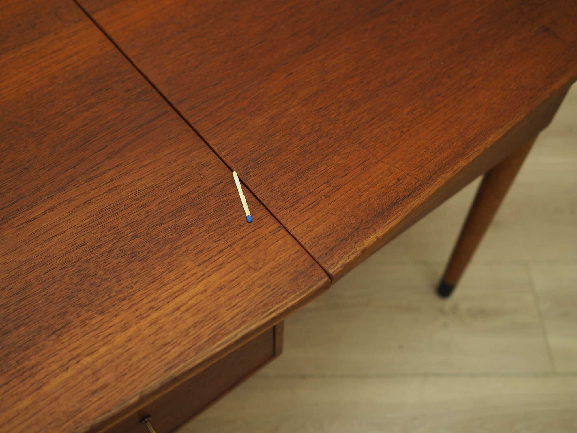 Vintage sewing table teak brown 1960s 7
