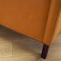 Sofa Leder Orange 1970er Jahre 8