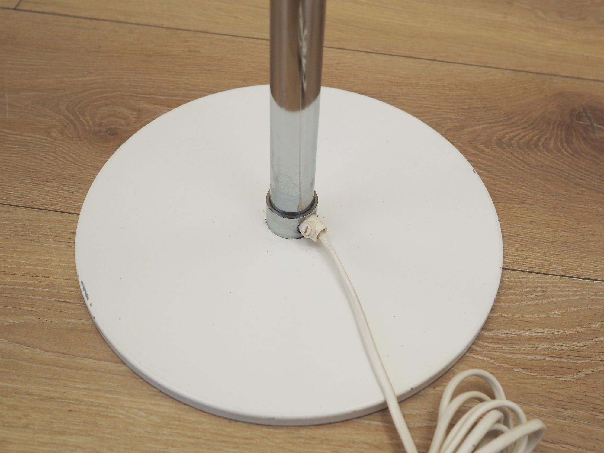 Stehlampe Metall Weiß 1970er Jahre 6