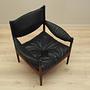 Modus Armchair Wood Leather Black 1960s 9